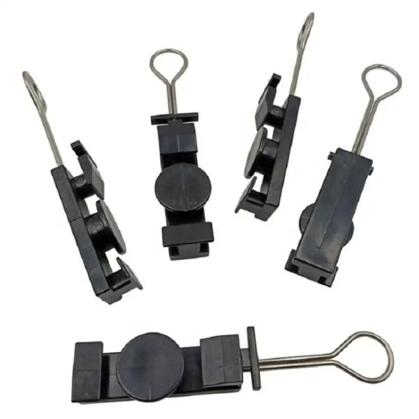 Indoor and Outdoor Installation Tension Cable Fiber Optic Flat Open Hook S Type Clamp