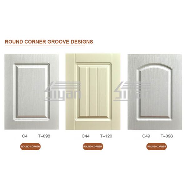European Style Replacement Kitchen Unit Doors Cnc Carved Mdf White Color