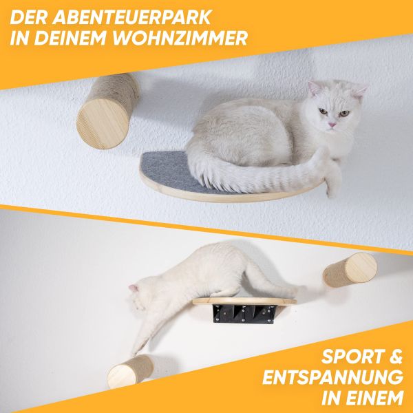 Diy ‎5 Pieces Cat Climbing Wall Shelves Allergen Free Modern Pet Furniture