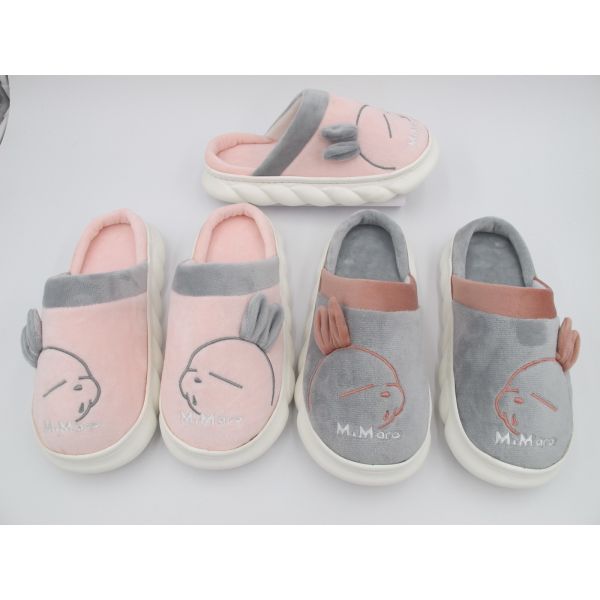 OEM Womens House Slippers With Bow Trims Comfortable Feeling