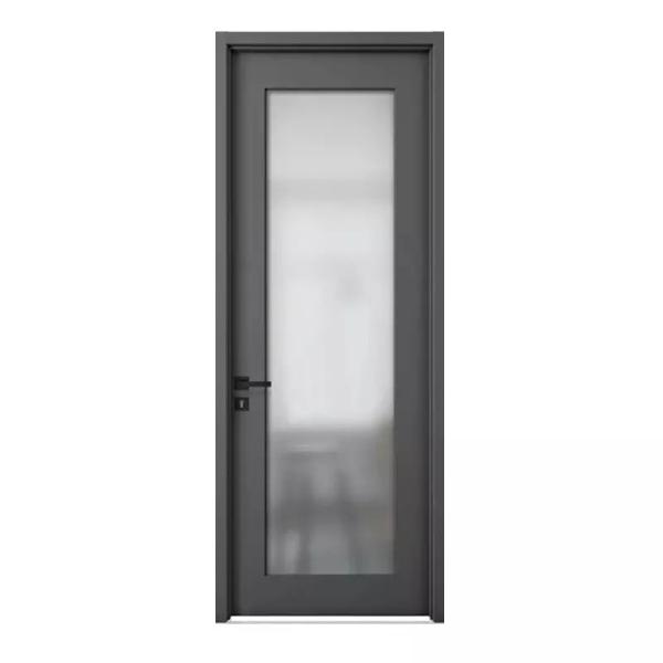 Frosted Glass Bathroom Wood Door Modern Waterproof Interior Wooden 45mm / 50mm