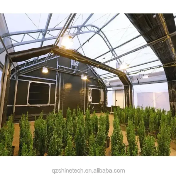 Горячая цинковая стальная рама передвижная скамейка автоматическая лишение света теплица