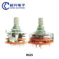 2 pièces RS25 potentiomètre commutateur à bande rotative 3 pôles 4 position