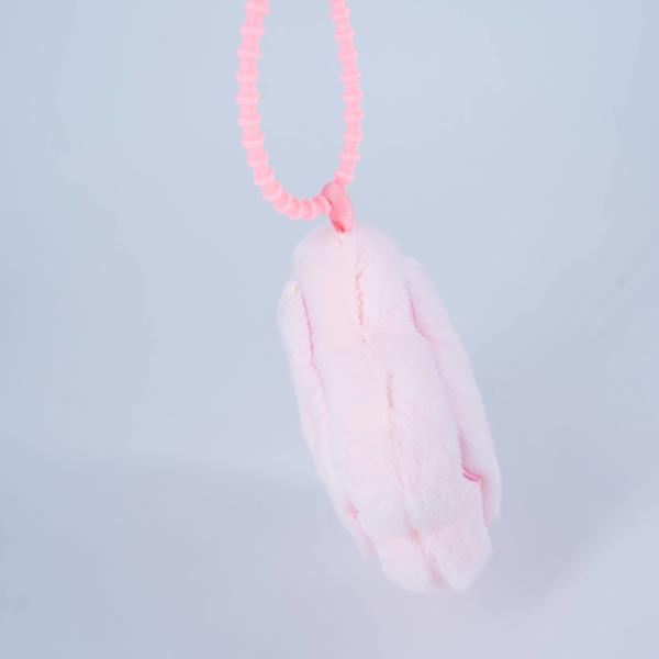Kawaii Pink Flower Plush Keychain Adorable Floral Stuffed Keyring Toy Customized Size