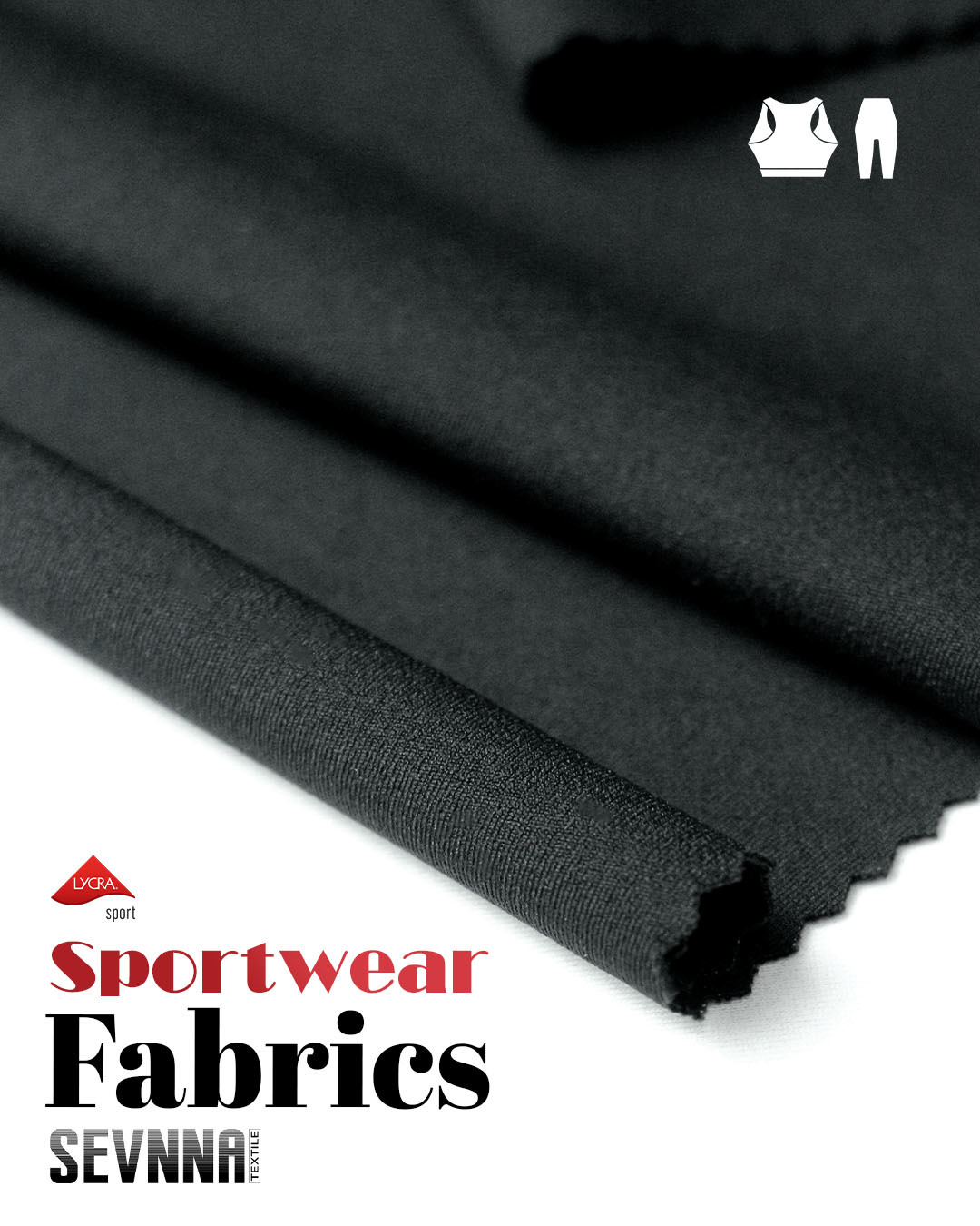 230GSM UPF 50+ Moisture-Wicking NILIT Nylon 6.6 Lycra Fabric for Activewear