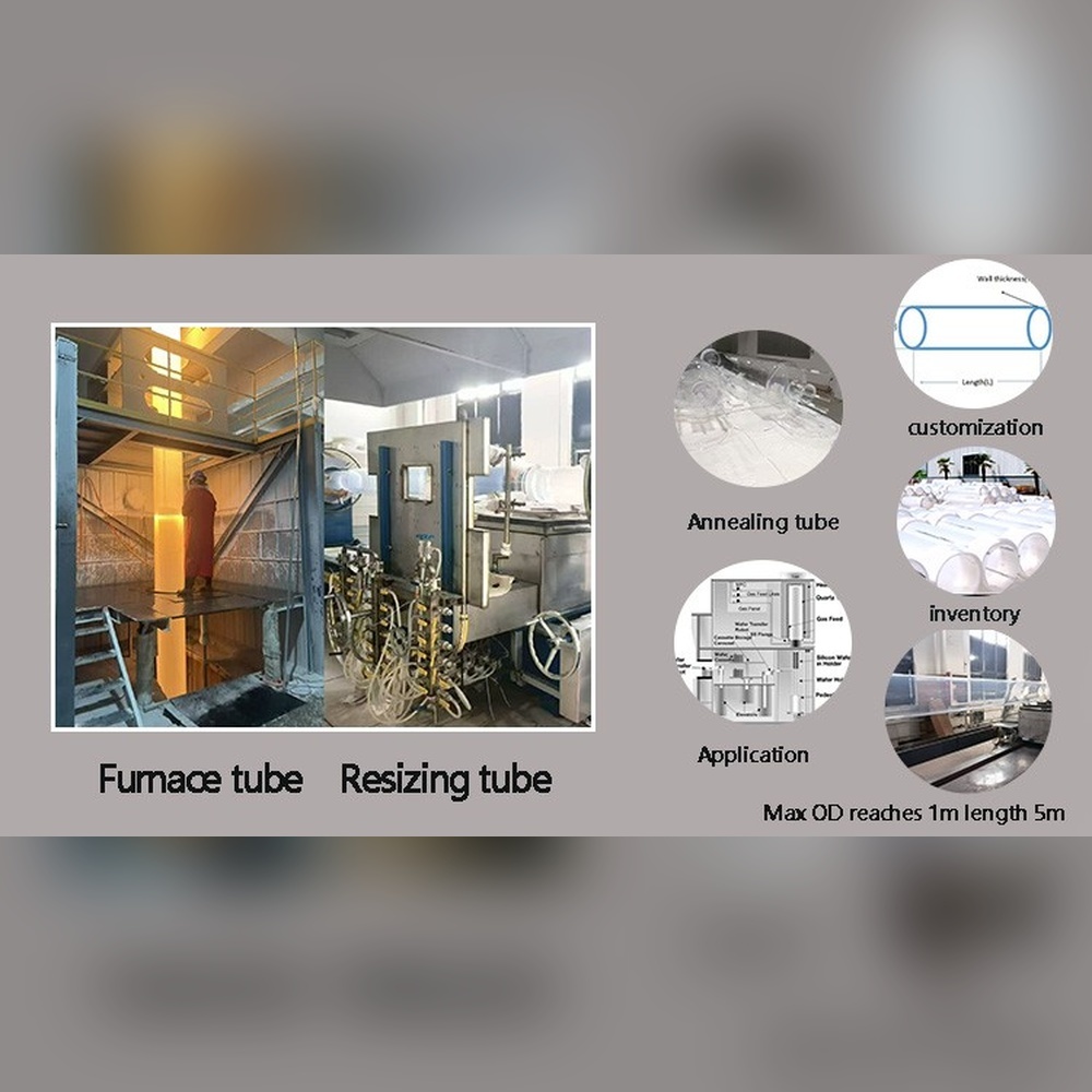 Large Diameter Fused Silica Tube High Temperature Resistant Quartz Glass Tube for Industrial Furnace