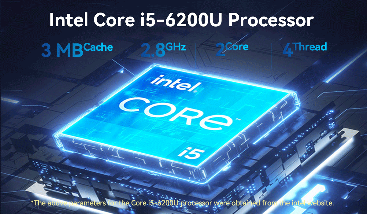 Dual Ethernet 6COM PC industriel avec processeur Intel Core i5 6200U 2 cœurs 4 fils