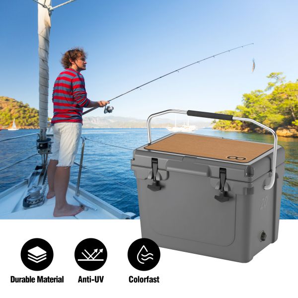 Outdoor Camping Teak 16.7 inch EVA Foam Pad Non Slip Waterproof Cooler Pad Fits RTIC Cooler Box