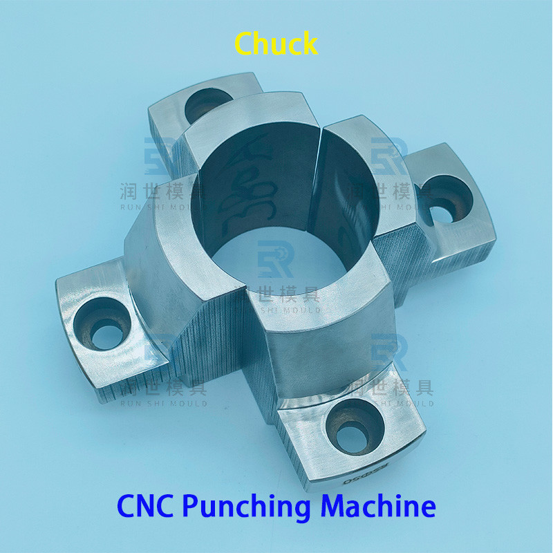 OEM CNC Punching Machine Parts Steel 3 Jaw Chuck For Tube Cutting Bending End Forming