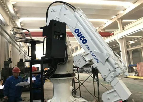 Service Davit Crane Tested On Board Ship Deck Crane With CCS Certificate