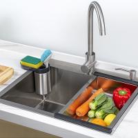 Multifunção Lavabo Caddy Organizador, Lavabo de cozinha de auto-drenagem limpa com sucção