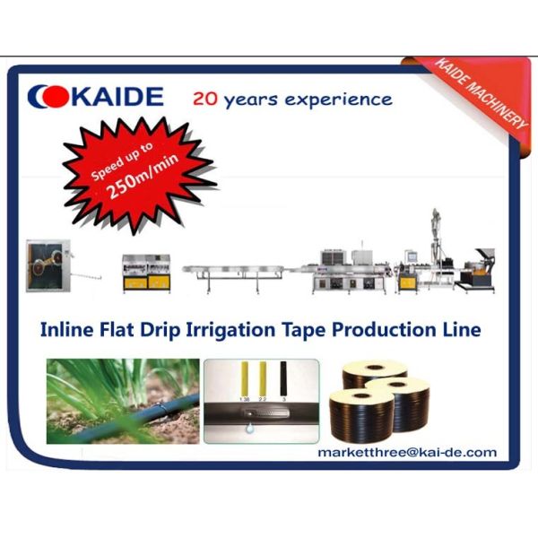 Flat Drip Irrigation Tape Making Machine Speed 250m/min