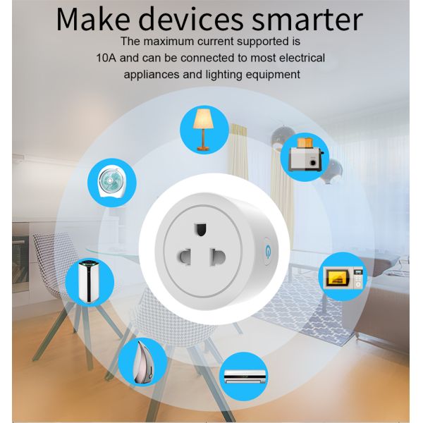 Smart WiFi Universal Socket with Energy Monitor, Timer Control, and Voice Assistant for Google Home & Alexa