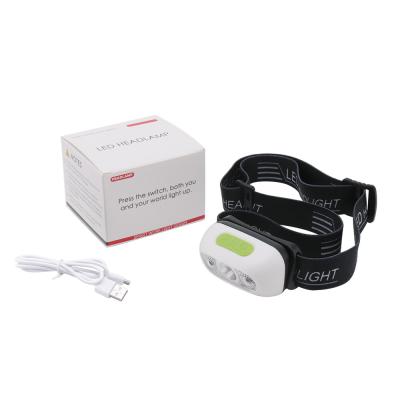 OEM ODM 120 Lumens 100M Usb Rechargeable Head Torch