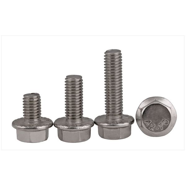 Stainless Steel Serrated-Flange Hex Head Screws  DIN6921 Serrated-Flange Hex Bolts Flanged Hex Machine Screws