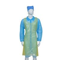 Apron PE descartável de superfície lisa em relevo para fábrica impermeável sem mangas Apron plástico