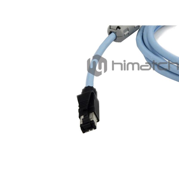 Industrial Grade Ethernet Cable Cat 5e , Rj45 To M12 Ethernet Cable 8P Male