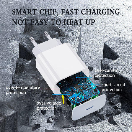 3.0 Адаптер 18 Вт Блок быстрой зарядки USB Стенный розетка Для iPhone 15/14/13/12