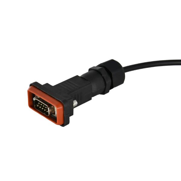 Pin impermeável video audio do conector de cabo 9 - conector secundário de 15 Pin Male Female D