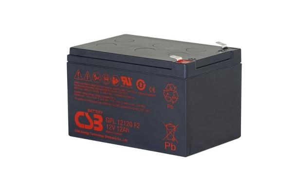 Batterie CSB GPL12120 12V 12Ah Batterie plomb-acide scellée pour une longue durée de vie et des applications UPS