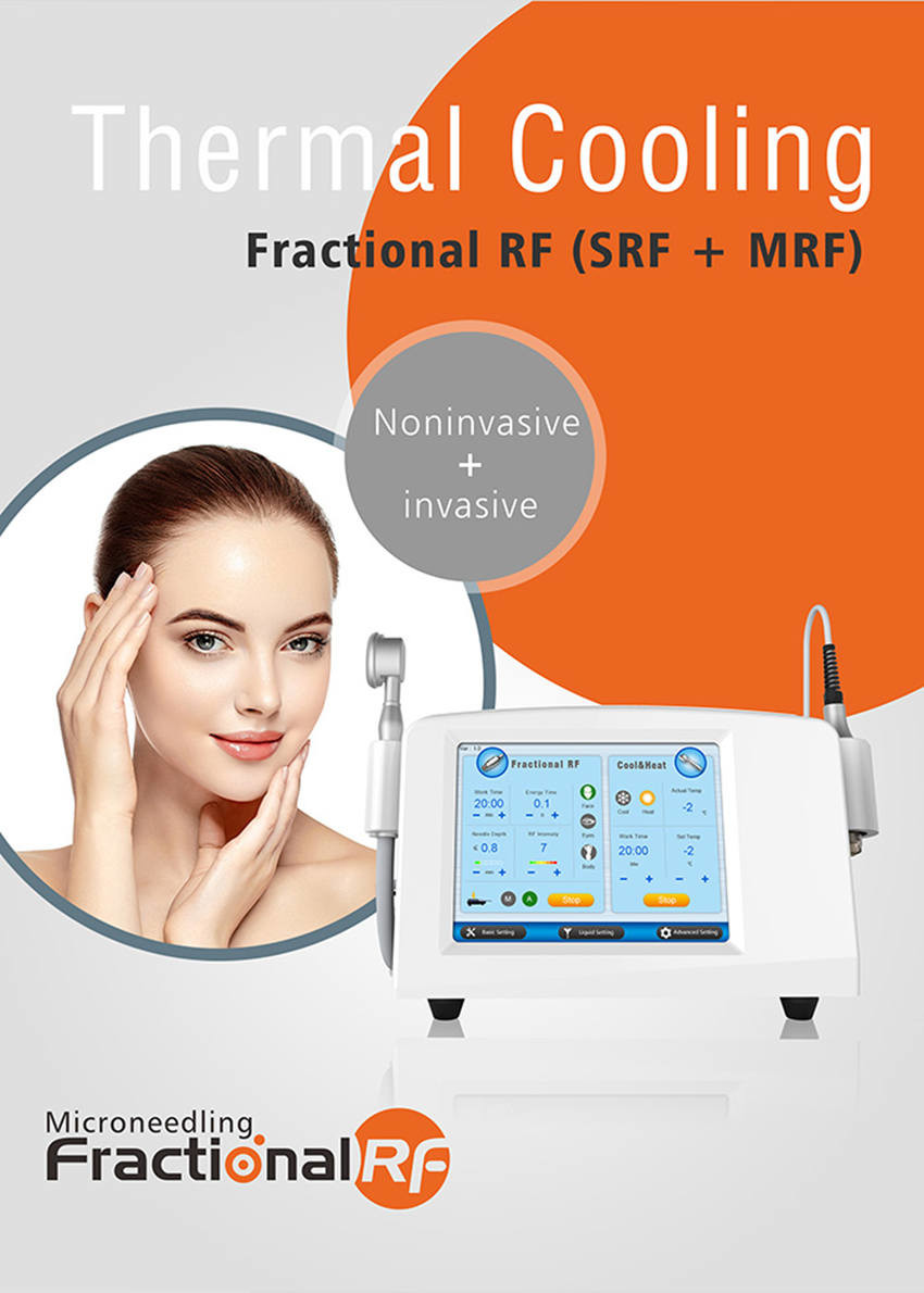 Термальный охлаждая подниматься стороны Microneedling частичный RF 10,4 дюймов