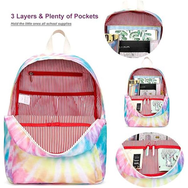 Custom Colorful Printing Girls Trendy Backpack With Lunch Bag Set Waterproof