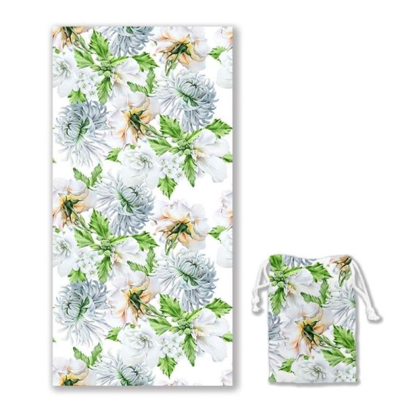 Conception gratuite ODM/OEM Logo imprimé sur mesure Sable de microfibre serviette de plage personnalisée Super absorbant à séchage rapide Souffle sans sable léger