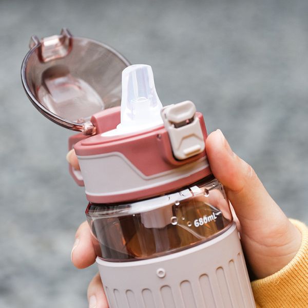 550ml Team Hygiene Personalised Sports Drink Bottles With Straw Carry Strap