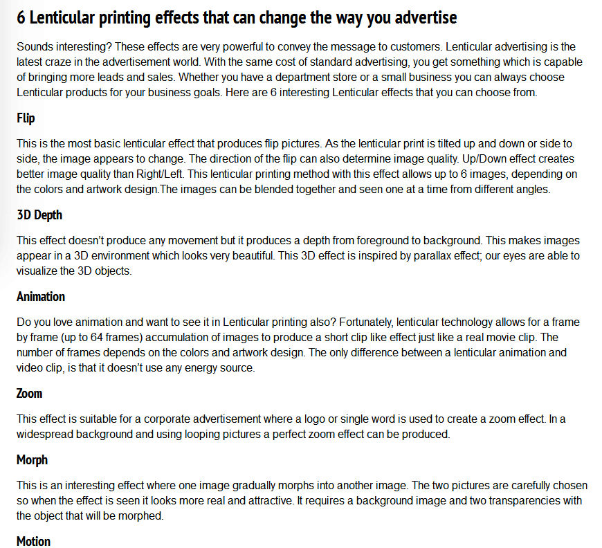 40 x 40cm Black Plastic Frame 5D 3D Lenticular Poster For Home Decoration