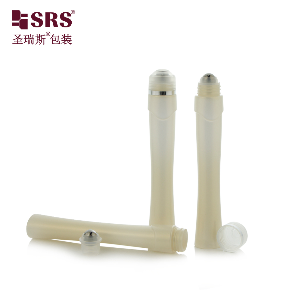 15ml PETG Roll On Bottle Stainless Steel Ball Portable Massage Container for Essential Oil