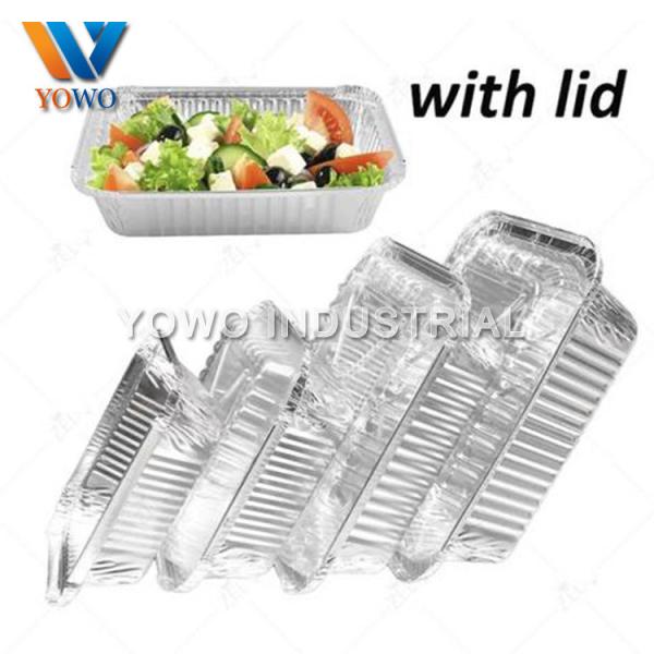 2 Compartment 1.5lb 24oz Disposable Aluminum Foil Food Containers