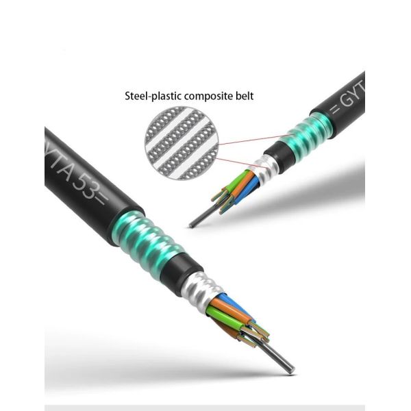 GYTA53 Large Core Fiber Optic Outdoor Cable , Double Armoured Fiber Optical