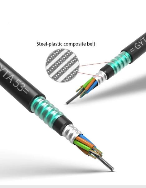 4 núcleos GYTA53 Cable de fibra óptica para exteriores Cable blindado directo enterrado