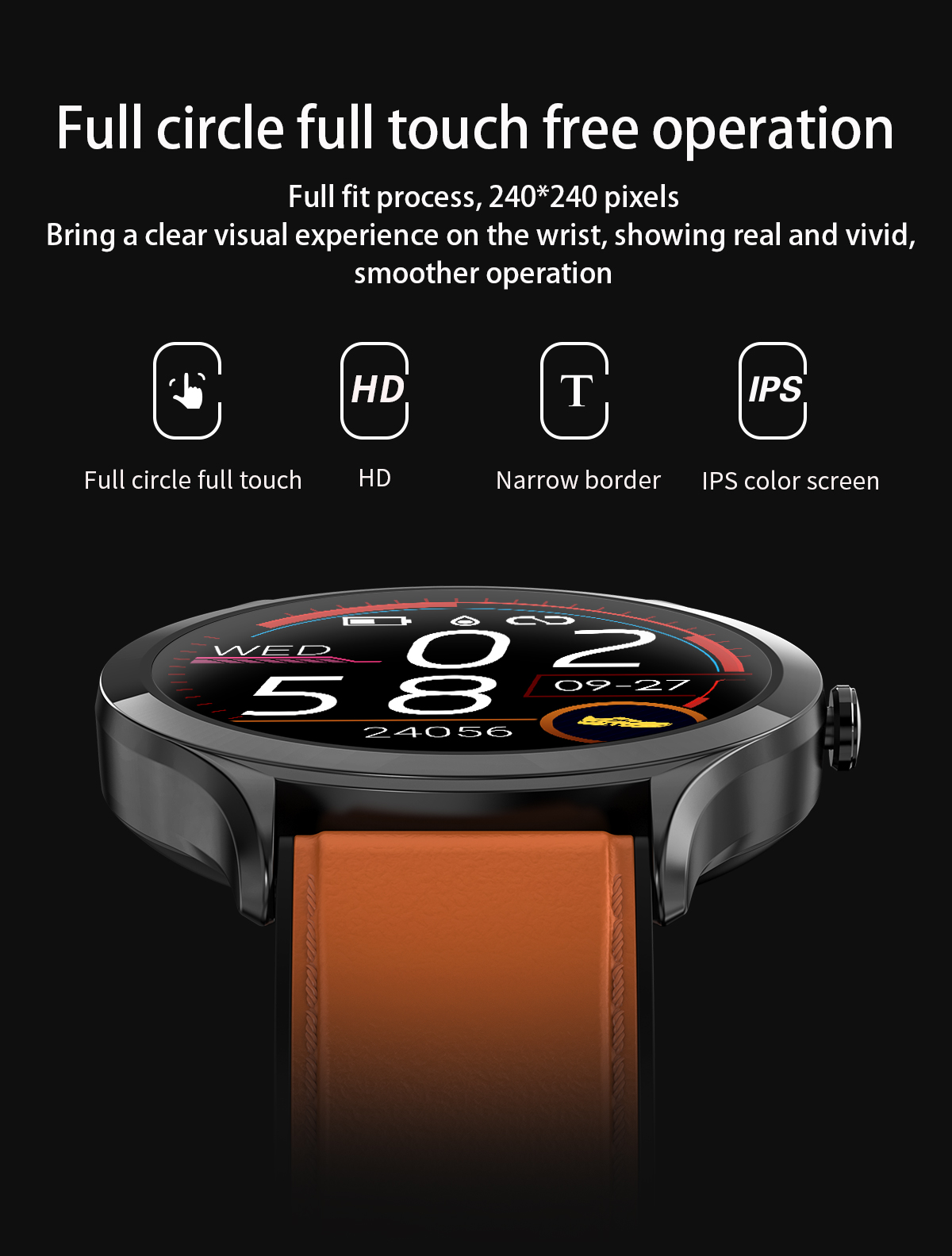 Случая Smartwatch дозора MK11 шагомера спорта фитнес умного водоустойчивый