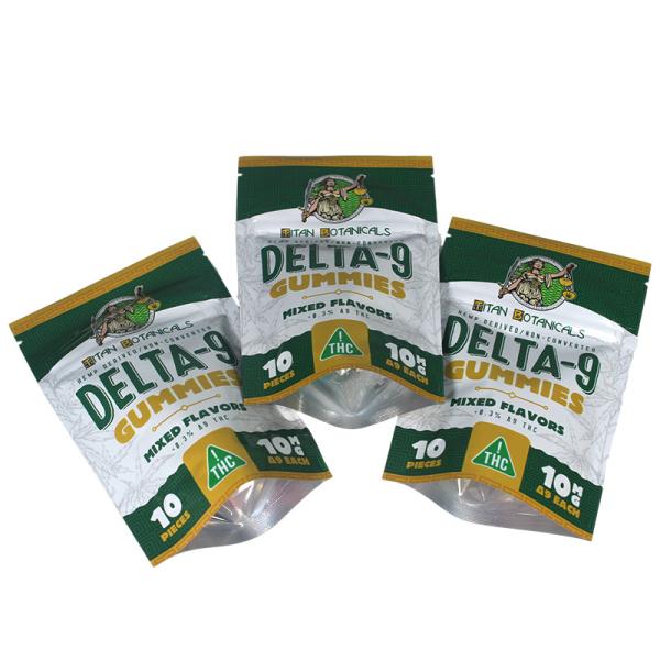 Smell Proof Heat Seal Zipper Stand Up Pouches Plastic Mylar Bags Custom Logo Printed