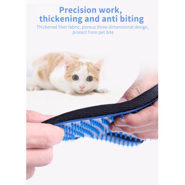 Pequeño Mediano Gran Retirador de pelo para mascotas Mitt Deshedding Guantes de aseo para perros para bañarse