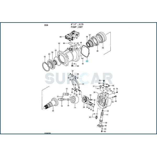 8068521 Packing Fits Hitachi Excavator Pump EX300-5 EX300-5HHE EX300LC-5M EX300LCLL-5 EX300LCLL-5M