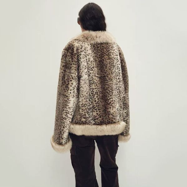 Parisian Magazine Retro Soft Double Color Faux Fox Fur Coat