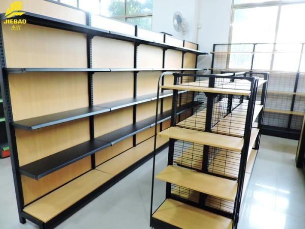 Light Duty Metal And Wood Storage Shelves , Durable Metal Shelving With Wood Shelves