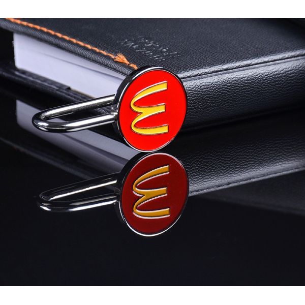Customized school metal bookmark graduation paint bookmark clip logo McDonald's business gift creative bookmark set