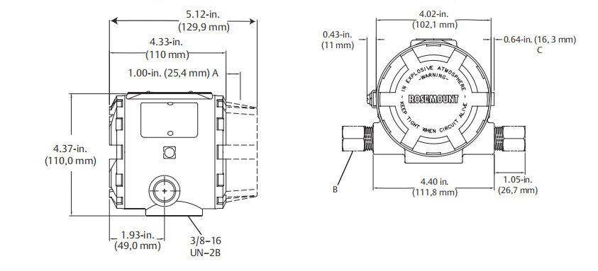 Rosemount 3144P Temperature Transmitter Using Rosemount X-well Technology