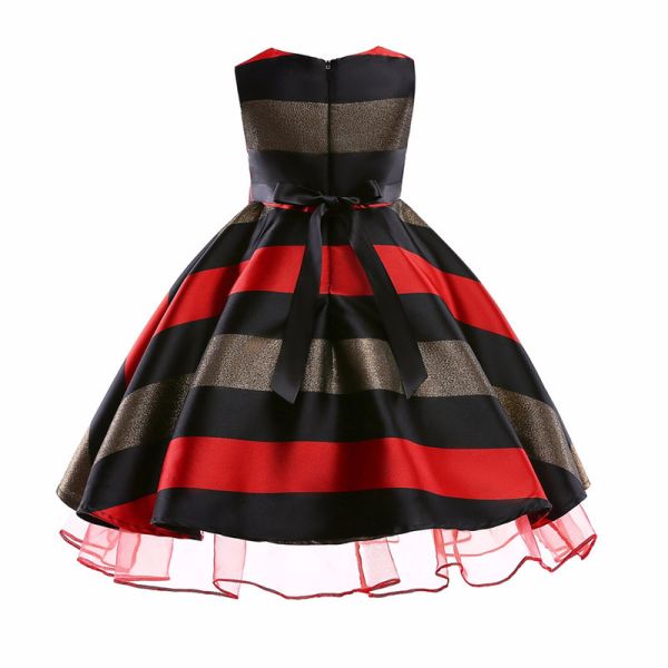 New Sukienki Dla Dziewczynek Vestidos De Novia Elsa Costume Lol Dress Horizontal Stripes Flower Girl Dress Sukienka Dzie