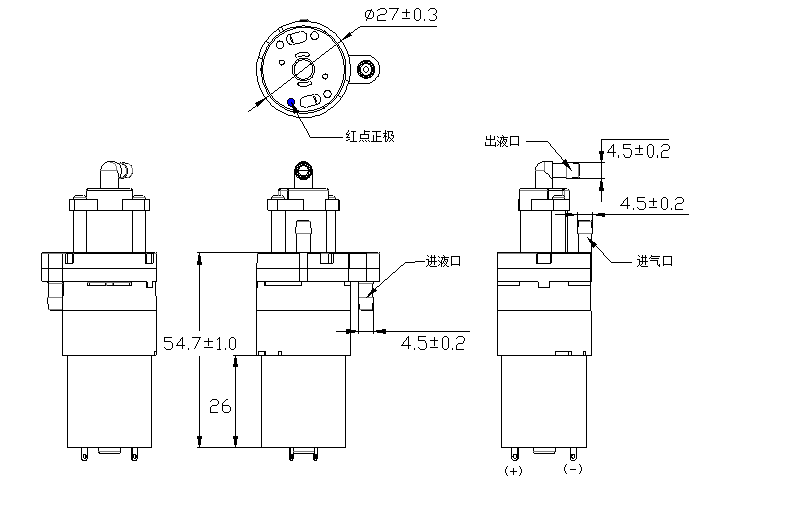 JSB350-C Micro Foam Pump DC Motor 3.0V-12V Water Pump for Washing Mobile Phones and Cleaning Equipment