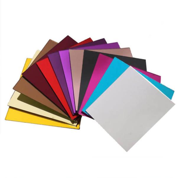 1220x2440mm Rose Gold Silver Plexiglass Mirror Sheets For Advertising