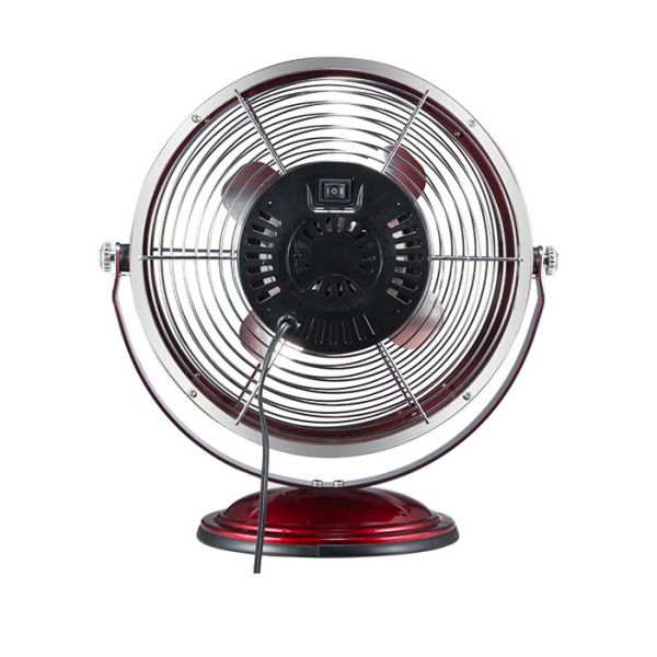 Blue Brushed Nickel Retro Metal Table Fan with Copper Motor 4 Feet CE GS