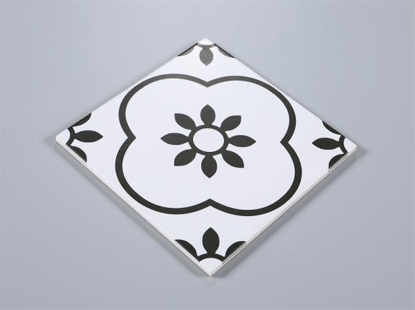 20x20cm Black White Ceramic Rustic Tile AAA Grade Indoor Floor Wall