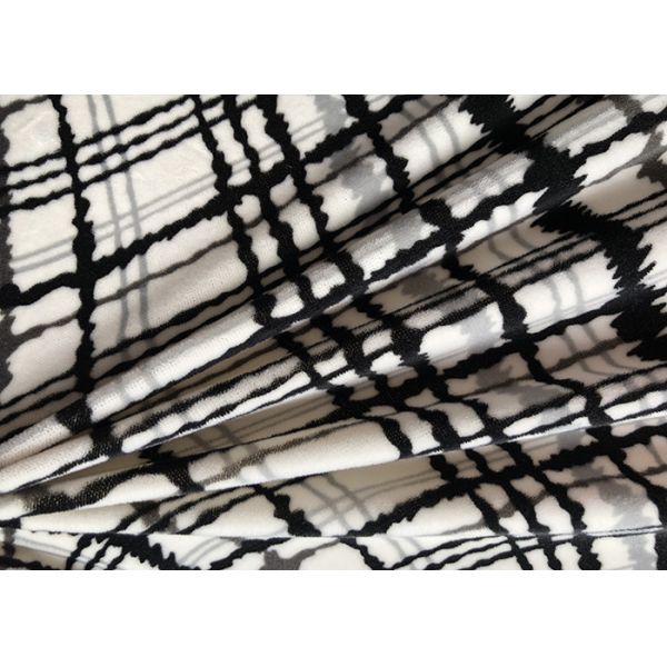 Напечатанная полиэстером ткань Вельбоа Книт простирания мягкая для одежд