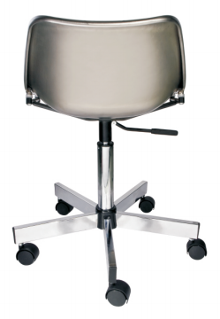 Brushed Stainless ESD Lab Chairs Medical Ergonomic Lab Stool Height Adjustable