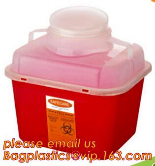 Plastic Disposable Medical Sharps Containers, Kenya safety box for needle/medical waste sharp container, Medical Plastic