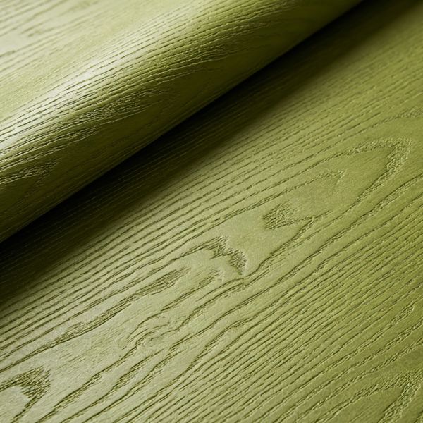 Olive Green Oak PVC Furniture Vinyl Wrap Eco Friendly 3D Embossed Surface Wrap Foil